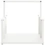 Weißer Holzstapel 40x40x40 cm Kaltgewalzter Stahl von , Brennholztaschen und -halter - Ref: Foro24-864272, Preis: 40,49 €, Ra...