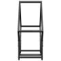 Black firewood rack 60x25x60 cm Cold rolled steel by , Firewood bags and holders - Ref: Foro24-864279, Price: 27,89 €, Discou...