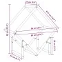 Schwarzer Holzträger 60x25x60 cm aus kaltgewalztem Stahl von , Brennholztaschen und -halter - Ref: Foro24-864279, Preis: 28,4...