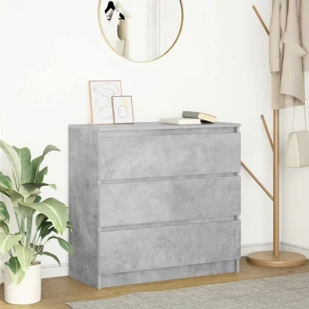 Aparador de madera de ingeniería gris hormigón 80x35x76 cm by , Sideboards - Ref: Foro24-861736, Price: 94,79 €, Discount: %