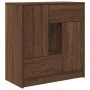 Aparador con cajones y puertas roble marrón 70,5x34x74,5 cm by , Sideboards - Ref: Foro24-861847, Price: 101,93 €, Discount: %