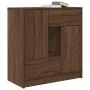 Aparador con cajones y puertas roble marrón 70,5x34x74,5 cm by , Sideboards - Ref: Foro24-861847, Price: 101,93 €, Discount: %