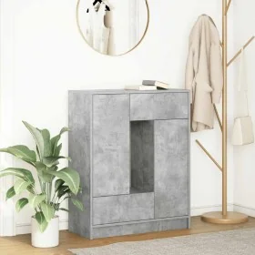 Aparador con cajones y puertas gris hormigón 73x31x90 cm by , Sideboards - Ref: Foro24-861853, Price: 109,20 €, Discount: %