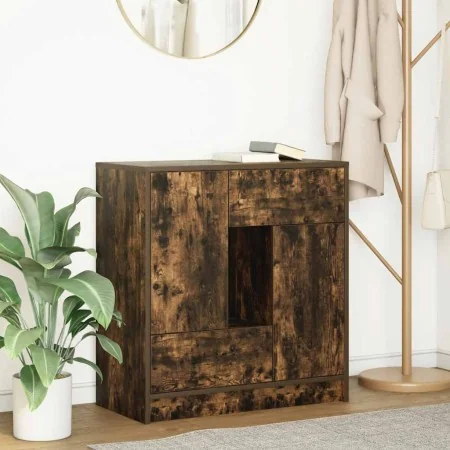 Aparador con cajones y puertas roble ahumado 70,5x34x74,5 cm de , Aparadores - Ref: Foro24-861845, Precio: 98,66 €, Descuento: %