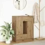 Aparador con cajones y puertas roble artesanal 73x31x90 cm by , Sideboards - Ref: Foro24-861858, Price: 109,93 €, Discount: %