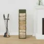 Olivengrüner Holzstapel 25x25x100 cm Kaltgewalzter Stahl von , Brennholztaschen und -halter - Ref: Foro24-864270, Preis: 51,4...