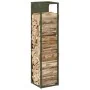 Olivengrüner Holzstapel 25x25x100 cm Kaltgewalzter Stahl von , Brennholztaschen und -halter - Ref: Foro24-864270, Preis: 51,4...