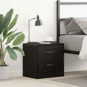 Black oak nightstand 40x30x40 cm engineered wood by , Nightstands - Ref: Foro24-862004, Price: 51,21 €, Discount: %