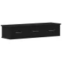 Black oak wall cabinet 88x26x18.5 cm engineered wood by , Shelves and shelves - Ref: Foro24-861994, Price: 64,24 €, Discount: %