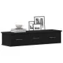 Black oak wall cabinet 88x26x18.5 cm engineered wood by , Shelves and shelves - Ref: Foro24-861994, Price: 64,24 €, Discount: %
