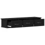 Black oak wall cabinet 88x26x18.5 cm engineered wood by , Shelves and shelves - Ref: Foro24-861994, Price: 64,24 €, Discount: %