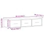 Armario de pared roble negro 88x26x18,5 cm madera de ingeniería de , Estantes y estanterías - Ref: Foro24-861994, Precio: 64,...