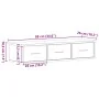 Black oak wall cabinet 88x26x18.5 cm engineered wood by , Shelves and shelves - Ref: Foro24-861994, Price: 64,24 €, Discount: %