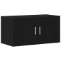 Armario de pared de madera ingeniería roble negro 80x39x40 cm de , Estantes y estanterías - Ref: Foro24-862012, Precio: 65,55...
