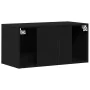 Armario de pared de madera ingeniería roble negro 80x39x40 cm de , Estantes y estanterías - Ref: Foro24-862012, Precio: 65,55...