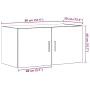 Armario de pared de madera ingeniería roble negro 80x39x40 cm de , Estantes y estanterías - Ref: Foro24-862012, Precio: 65,55...