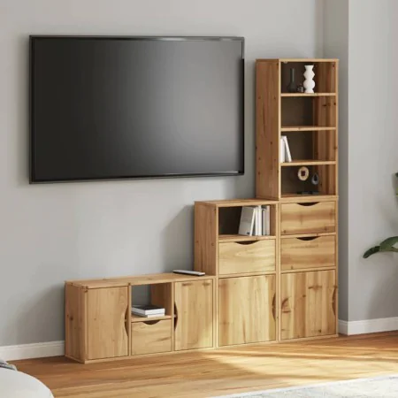 Muebles de TV 4 uds. con almacenaje "ODDA" madera maciza pino von , TV-Möbel - Ref: Foro24-3365380, Preis: 220,20 €, Rabatt: %