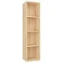 Estantería libros/mueble TV contrachapada roble 36x30x143 cm de vidaXL, Librerías y estanterías - Ref: Foro24-800147, Precio:...