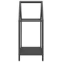 Leñero negro 40x25x60 cm Acero laminado en frío de , Bolsas y soportes de leña - Ref: Foro24-864291, Precio: 32,14 €, Descuen...