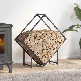 Anthracite firewood rack 80x25x80 cm Cold rolled steel by , Firewood bags and holders - Ref: Foro24-864285, Price: 34,38 €, D...