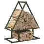 Olive green firewood rack 50x25x60 cm Cold rolled steel by , Firewood bags and holders - Ref: Foro24-864314, Price: 29,98 €, ...