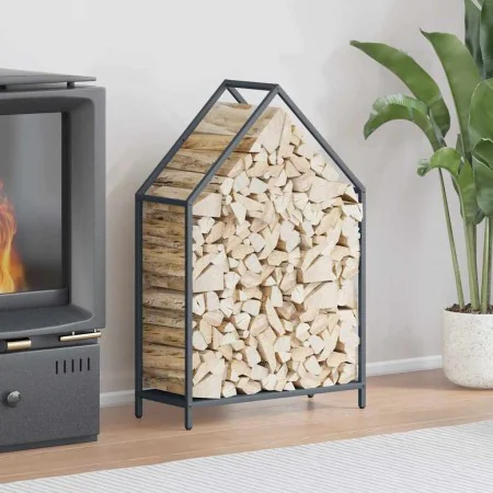 Leñero antracita 60x25x90 cm Acero laminado en frío by , Firewood bags and holders - Ref: Foro24-864309, Price: 39,59 €, Disc...