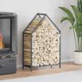 Leñero antracita 60x25x90 cm Acero laminado en frío by , Firewood bags and holders - Ref: Foro24-864309, Price: 39,59 €, Disc...