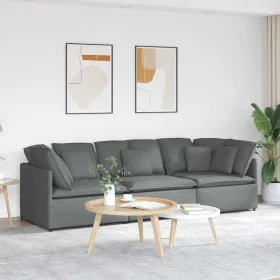 Sofá modular con cojines de tela gris oscuro by , Sofas - Ref: Foro24-3321268, Price: 599,51 €, Discount: %