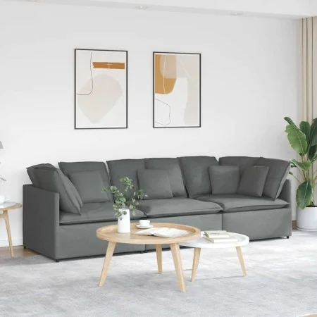Sofá modular con cojines de tela gris oscuro by , Sofas - Ref: Foro24-3321268, Price: 599,51 €, Discount: %