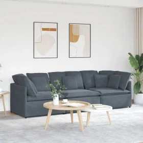 Sofá modular con cojines terciopelo gris oscuro by , Sofas - Ref: Foro24-3321280, Price: 627,28 €, Discount: %