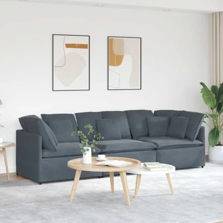 Sofá modular con cojines terciopelo gris oscuro by , Sofas - Ref: Foro24-3321280, Price: 627,28 €, Discount: %