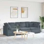 Sofá modular con cojines terciopelo gris oscuro by , Sofas - Ref: Foro24-3321280, Price: 627,28 €, Discount: %