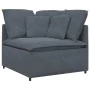 Sofá modular con cojines terciopelo gris oscuro by , Sofas - Ref: Foro24-3321280, Price: 627,28 €, Discount: %