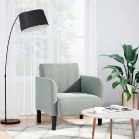 Sillón con reposabrazos Terciopelo Gris Claro 54 cm von , Sessel - Ref: Foro24-4100578, Preis: 111,89 €, Rabatt: %