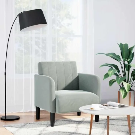 Sillón con reposabrazos Terciopelo Gris Claro 54 cm von , Sessel - Ref: Foro24-4100578, Preis: 111,89 €, Rabatt: %