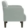 Sillón con reposabrazos Terciopelo Gris Claro 54 cm von , Sessel - Ref: Foro24-4100578, Preis: 111,89 €, Rabatt: %