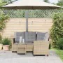 Sofá de jardín en forma de L con mesa y cojines ratán PE beige by , Outdoor sofas - Ref: Foro24-4103875, Price: 307,76 €, Dis...