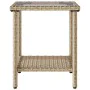 Sofá de jardín en forma de L con mesa y cojines ratán PE beige by , Outdoor sofas - Ref: Foro24-4103875, Price: 307,76 €, Dis...