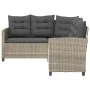 Sofá jardín forma de L con mesa y cojines ratán PE gris claro von , Outdoor-Sofas - Ref: Foro24-4103877, Preis: 307,92 €, Rab...