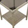 Sofá jardín forma de L con mesa y cojines ratán PE gris claro von , Outdoor-Sofas - Ref: Foro24-4103877, Preis: 307,92 €, Rab...