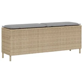 Banco de jardín con cojín beige110x30x40,5 cm ratán sintético von , Gartenbänke - Ref: Foro24-4104157, Preis: 89,15 €, Rabatt: %