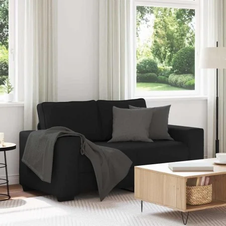 Sofá 2 plazas Tela Negro 120 cm by , Sofas - Ref: Foro24-4105158, Price: 209,08 €, Discount: %
