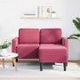 Zweiplätziges Sofa mit rotem Wein-Chaiselongue in L-Form, 125 cm. von , Sofas - Ref: Foro24-4107072, Preis: 213,32 €, Rabatt: %