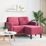 2-seater sofa with L-shaped chaise longue in wine red, 125 cm. by , Sofas - Ref: Foro24-4107072, Price: 213,32 €, Discount: %