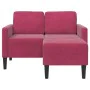 Zweiplätziges Sofa mit rotem Wein-Chaiselongue in L-Form, 125 cm. von , Sofas - Ref: Foro24-4107072, Preis: 213,32 €, Rabatt: %