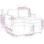 Zweiplätziges Sofa mit rotem Wein-Chaiselongue in L-Form, 125 cm. von , Sofas - Ref: Foro24-4107072, Preis: 213,32 €, Rabatt: %