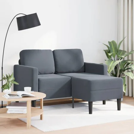 2-seater sofa with dark gray L-shaped chaise longue, 125cm. by , Sofas - Ref: Foro24-4107070, Price: 278,83 €, Discount: %