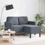 2-seater sofa with dark gray L-shaped chaise longue, 125cm. by , Sofas - Ref: Foro24-4107070, Price: 278,83 €, Discount: %