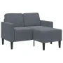 2-seater sofa with dark gray L-shaped chaise longue, 125cm. by , Sofas - Ref: Foro24-4107070, Price: 278,83 €, Discount: %