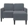 2-seater sofa with dark gray L-shaped chaise longue, 125cm. by , Sofas - Ref: Foro24-4107070, Price: 278,83 €, Discount: %